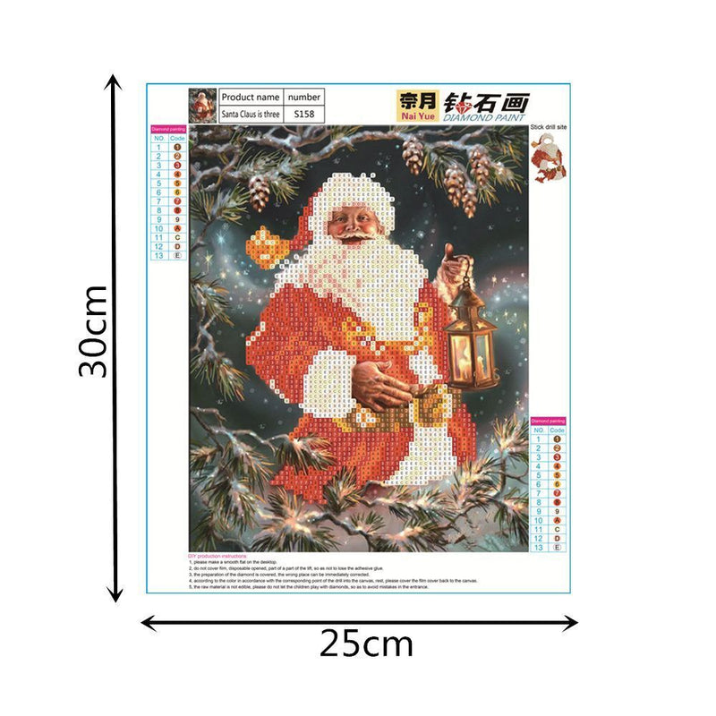 Xmas Needlework Christmas 5D Diamond Painting Embroidery Cross Stitch Santa