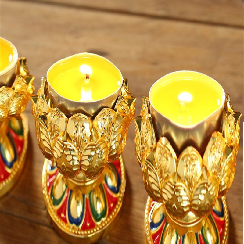 Decoration Lotus Seat Candlestick Light stand Incense Burner Lotus Lamp holder