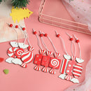 Candy  Pattern Wood Crafts Xmas Tree Decor Hanging Ornament Christmas Pendants