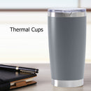 Thermal Car Mug Cup Stainless Coffee Vacuum Insulated Water Bottle (Grey)