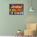 11CT Full Cross Stitch Cats on Bookshelf DIY Printed Wall Art Crafts Home Decor
