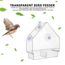 Window Bird Feeder House Shape, Transparent, Suction Cup Outdoor Birdfeeders