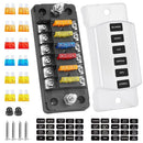 Light Marine Boat Block Fuse Box Plastic Cover Blade Fuse Holder Car Accessory