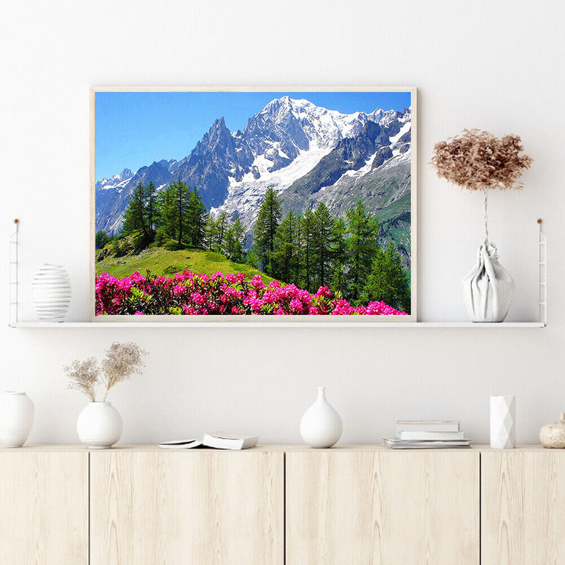 DIY Cotton Thread Art Mont Blanc Printed Full Cross Stitch Set Handicraft Gifts