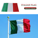 Italian National Flag Plastic Flagpole Hand Waving Polyester Flag Banner