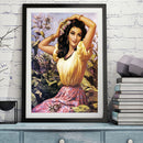Hand Painted Digital Oil Picture DIY Women Paint By Numbers Kit Canvas Craft