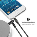 Microphone L Cord Volume Control 3.5mm Audio Cable Headphones Male to Male Aux
