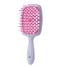 Wide Teeth Air Cushion Comb Scalp Massage Salon Hair Brush (White Pink) Newly