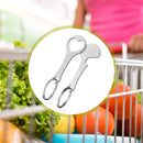 2pcs Metal Keychain Shopping Cart Tokens Accessories Key Ring Hook (C) Newly