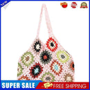 #A Hollow Crochet Women Shoulder Bag Knitting Tote Boho Summer Beach Floral Hand