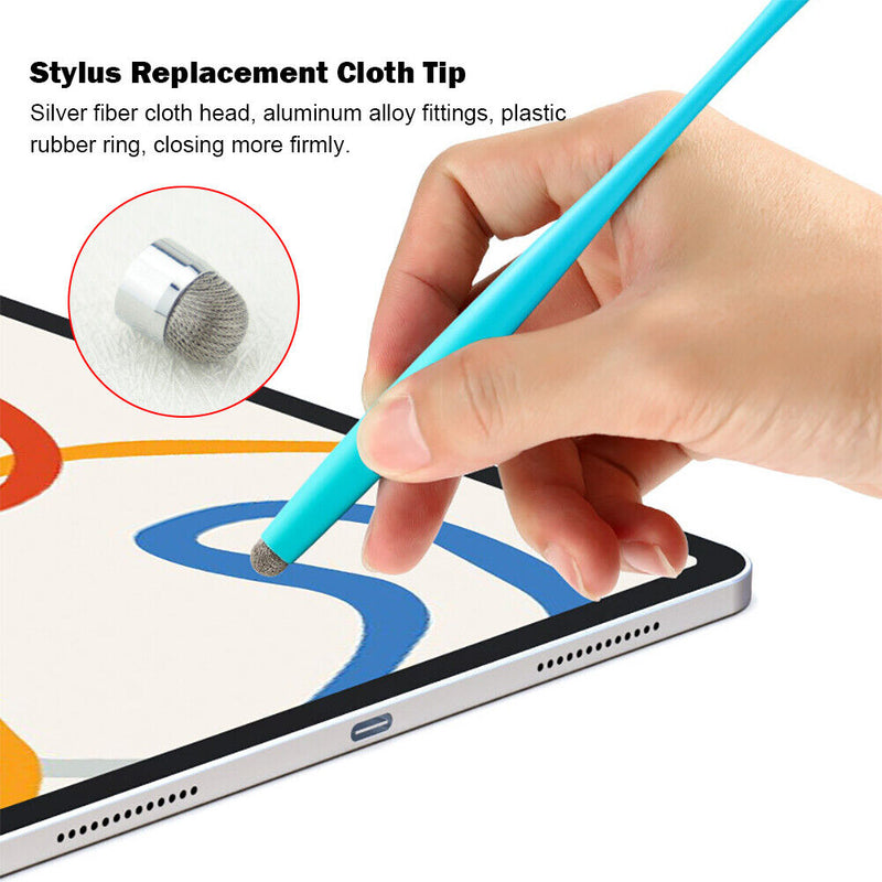 5pcs Laptop Tablet Stylus Pen Cloth Head Smooth Writing Touchscreen Pencil Tips