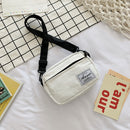 Women Canvas Patchwork Messenger Shoulder Bag Casual Fashion Mini Coin Purse