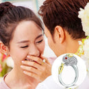 Women Girl Cute Rabbit Animal Crystals Adjusted Jewelry Rings B7D6 E3D1
