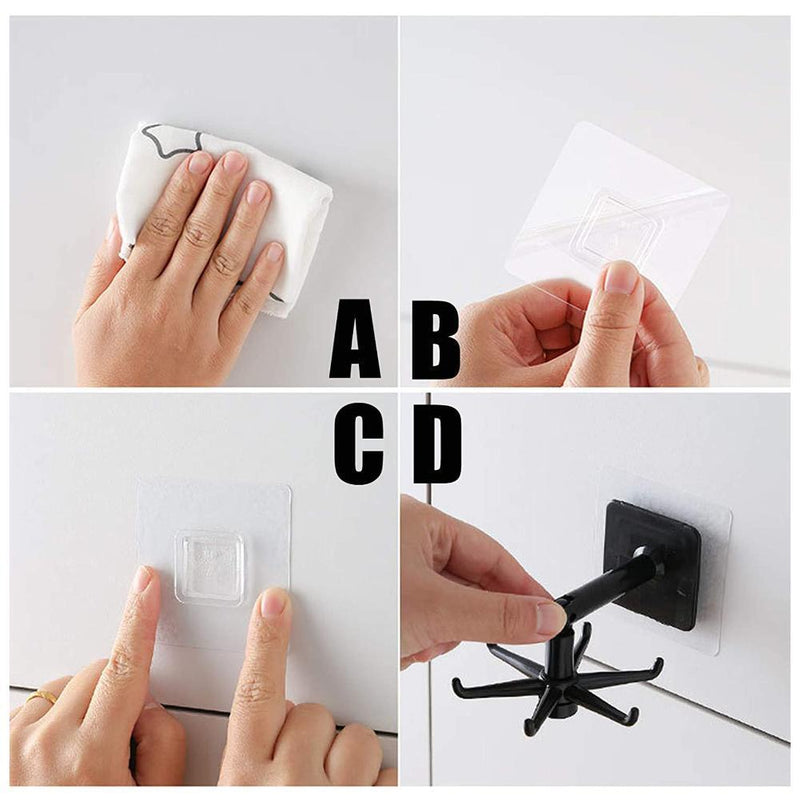 360 Degree Rotating & 180 Degree Tilt Kitchen Hook Rack 6-Claw (White)