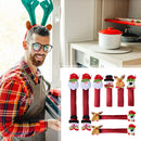 Kitchen Christmas Microwave Oven Gloves with Coasters Heat Resistant Gloves