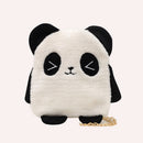Cute Panda Crossbody Bag Kids Plush Chain Shoulder Bags Small Purse (A)