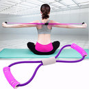 8 Word Chest Expander Rope Sports Workout Muscle Resistance Bands (Purple) Newly