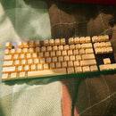 104pcs Universal Mechanical Keyboard Keycap PC Bakclit Key Cap Set (Yellow)