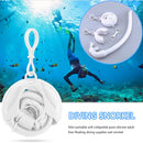 Silicone Foldable Snorkel Tube with Storage Case Roll Up Snorkel (White)