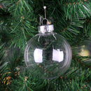 Clear Plastic Ball Pendant Ornaments DIY Christmas Decor(8cm)(without Gift)