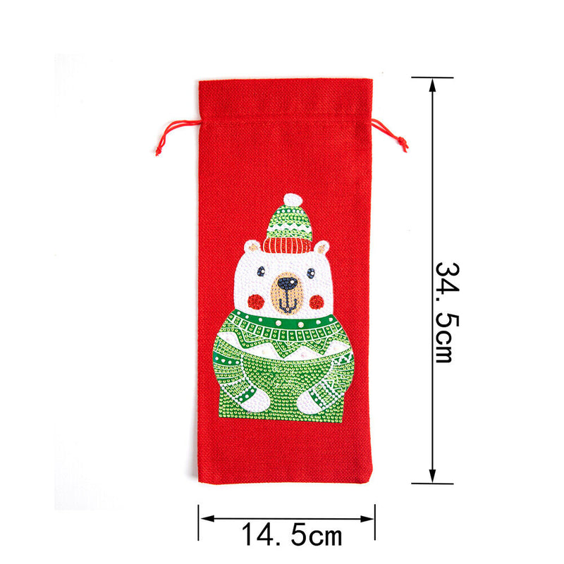 DIY Special Drill Diamond Painting Christmas Wine Bottle Covers (TB002A) Newly