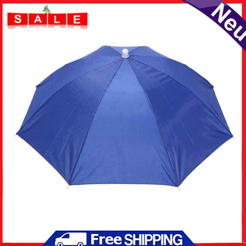 5pcs Outdoor Sunscreen Anti-Rain Elastic Band Head Umbrella Hat (Royal Blue)