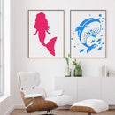 Ocean Creatures Stencil 6x6Inch Sea Animal Painting Hollow Template