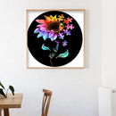 DIY Round Drill Diamond Painting Sunflower 5D Rhinestone Mosaic for Wall Gift