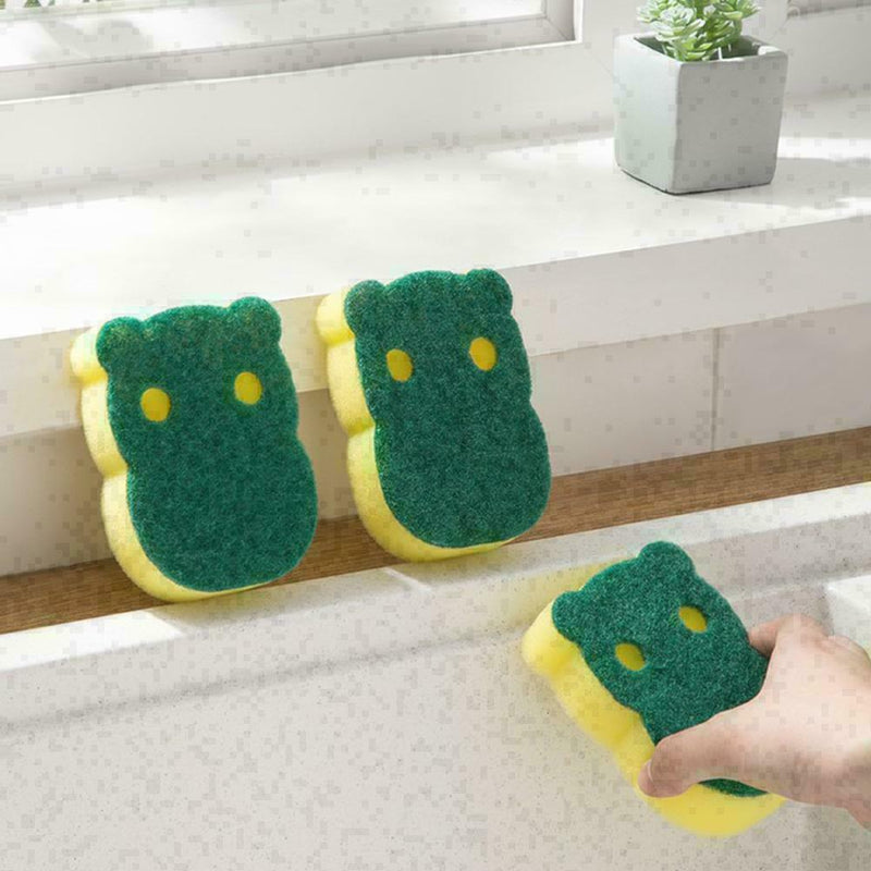 Sponge Eraser Cleaning Pads Dish Washing Stains Removing L0Z1 Z9O4 X9I2 U3X9