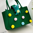 Pocketbook Organizer Cute Children Felt Handbag Casual Felt Tote Portable Bag