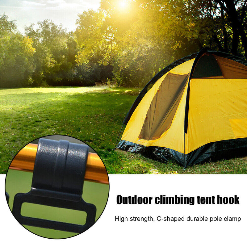 10pcs/Lot Tent Suspension Hooks Awning Pole Inner Hanger Clips C Shaped Cli