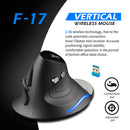 ZELOTES 2.4G Gaming Mouse Ergonomic Upright Optical Wireless LED Game Mouse