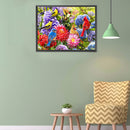 5D DIY Full Drill Round Shape Bird Flower Rhinestone Diamond Drawing Home Decor
