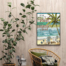 5D Diamond Painting DIY Beach Coconut Tree Full Round Drill Wall Decor Crafts