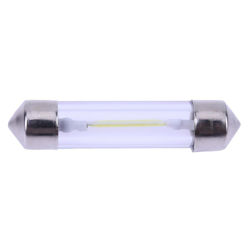 10pcs 39mm White COB LED Car Interior Glass Lens Festoon Dome Reading Light