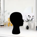 Female Styling EPS Flocking Head Mold Wig Glasses Holder Stand (Black) Newly