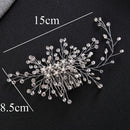 Party Handmade Crystal Hair Comb Flower Headdress Head Clip Bride Headpiece