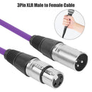 1m XLR 3Pin Cable Male to Female Shielded Microphone Wire Cord (Purple) Newly