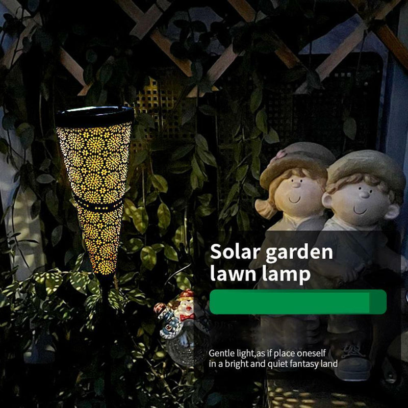 Solar Powered LED Garden Lights Posts Waterproof Outdoor Yards Path Lightings