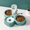 Cat Food Bowl Automatic Feeder Water Pet Dog Food Drink Dish Bowl (Green) Newly
