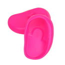 2pcs Salon Hair Dye Ear Covers Earmuffs Prevent from Stain (Rose Red)
