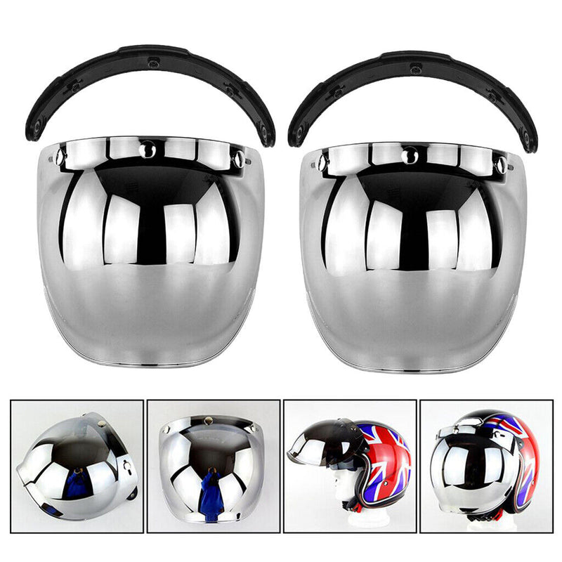 2x offenes Helmvisier Motorradhelm Blasenvisier PC Objektiv mit hoher Stärke