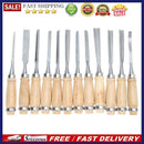 12Pcs Wood Carving Hand Chisel Tool Set Woodworking Professional Gouges