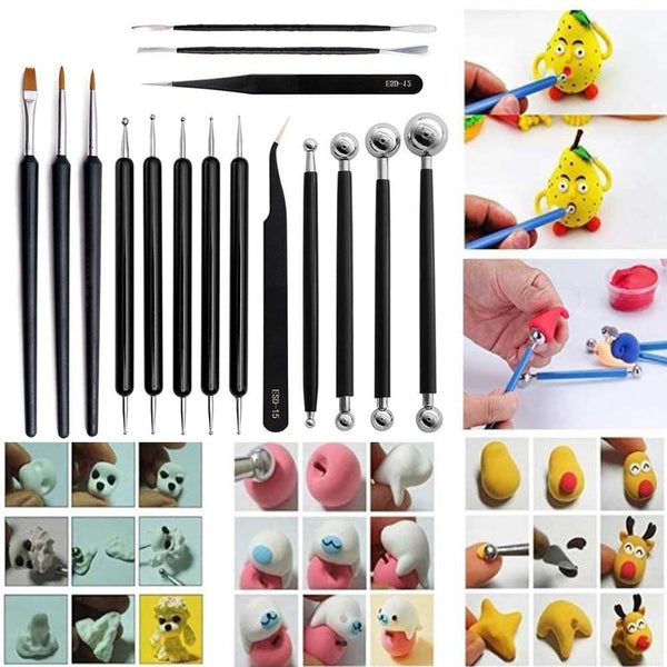 DIY Pill Stick Sculpture Tweezers Ceramic Tool Clay Tool Point Drill Pen