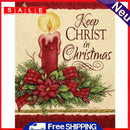 5D DIY Full Round Drill Diamond Paint Christmas Candle Mosaic Rhinestone Drawing