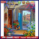 Frameless Oil Paint By Numbers Kit DIY Acrylic Door Flowers Handicraft Drawin