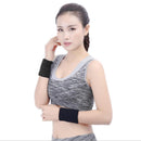 1 Pair Sweatband Towel Hand Band Gym Tennis Wristbands Wrist Support(Black)