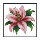 Partial Cross Stitch Blossom Lily 14CT Counted Embroidery Needlework DIY Decor