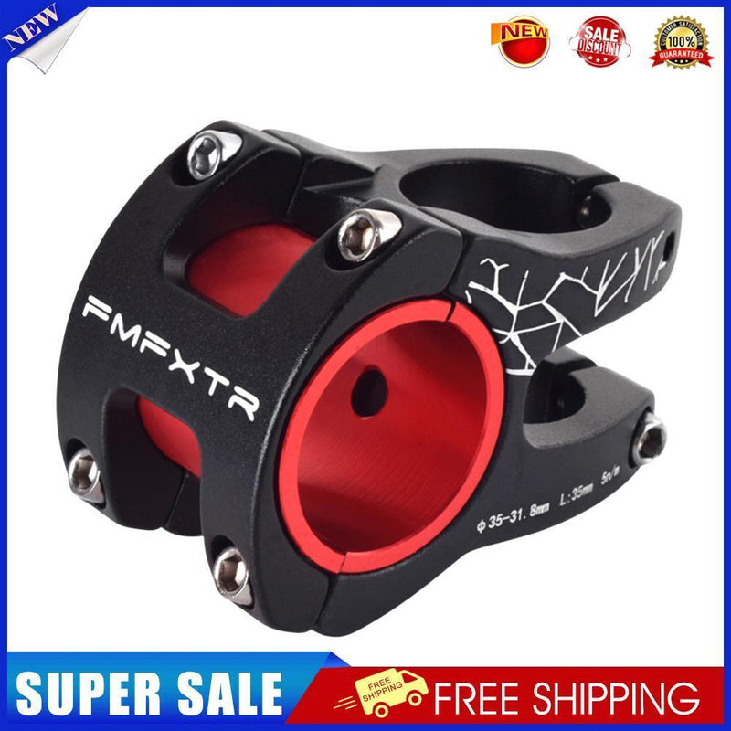 0 Degree MTB Road Bike Handlebar Stem 31.8/35mm Bicycle Riser Stems (Black)