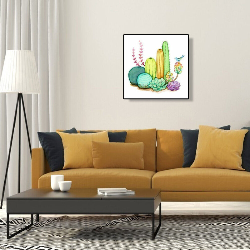 5D Full Drill Diamond Painting Cactus Rhinestone Beaded Home Decor (A902) Newly